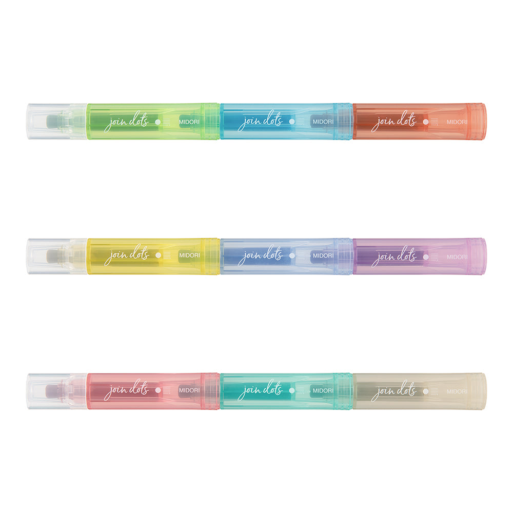 Midori Connecting Pen Join Dots - 3-Pack  Right Tone