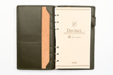 Raymay Davinci Olive Leather Slim Organizer - Bible Size - 8mm