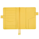 Hobonichi Cousin Cover 2025 - Leather: Brilliant Yellow - A5