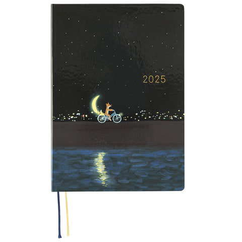 Hobonichi Techo HON 2025 - A5 - Hiroko Kubota: Crescent Moon Delivery - English