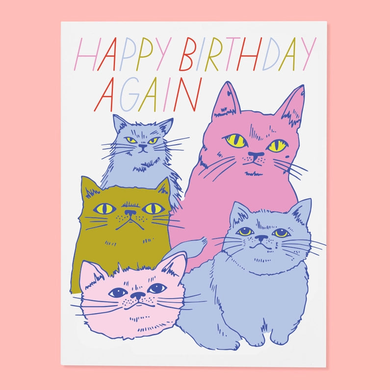 Cats Again Bday Card