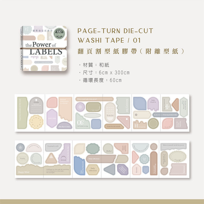 MU Die-cut Washi Book - #1 Power of Labels