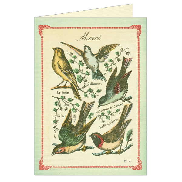 Merci Birds - Greeting Card