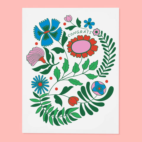 Floral Congrats Card