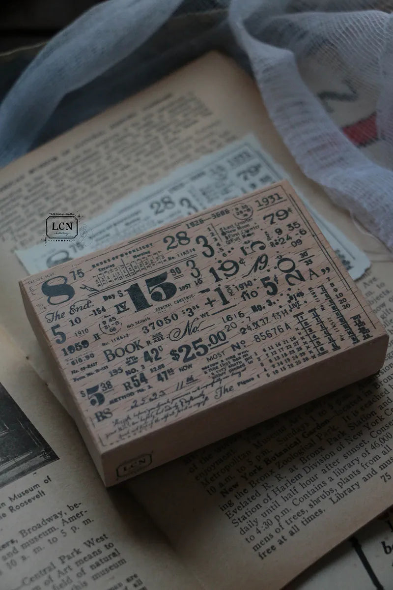 LCN Wooden Rubber Stamp - Ephemera - 815