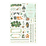 Yuru Log 2 Sheets Sticker - Forest Animals