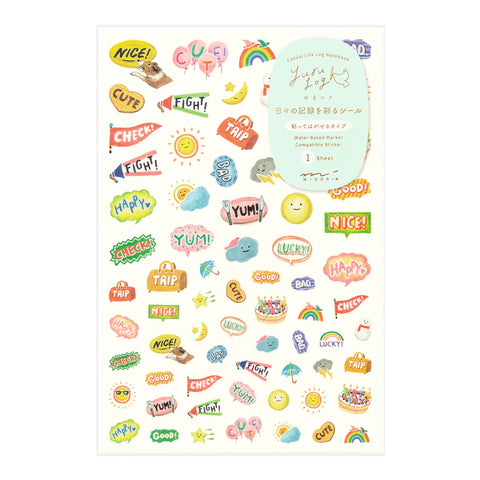 Yuru Log 1 Sheet Sticker - Feeling