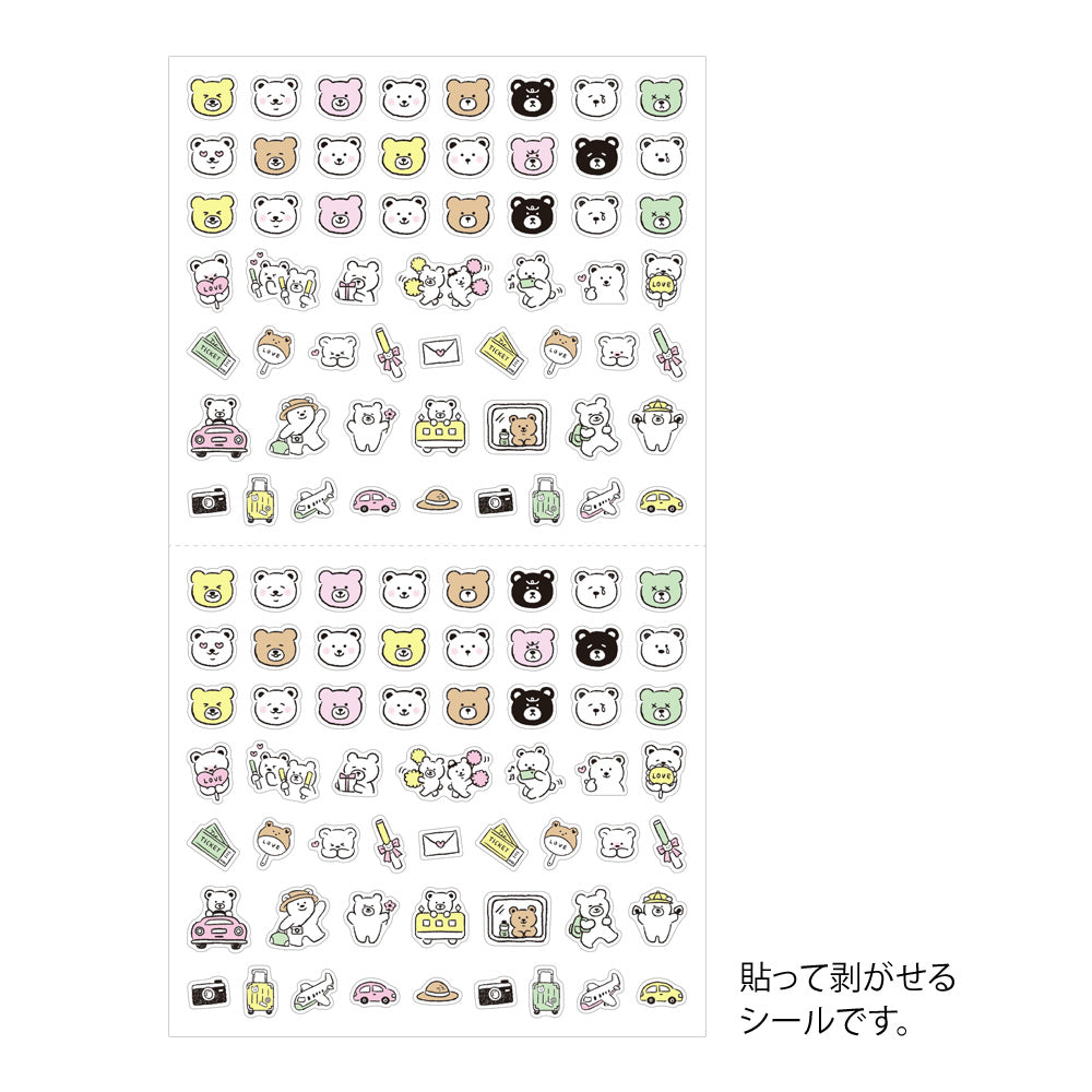 Midori Sticker Sheet - Emoji Bear