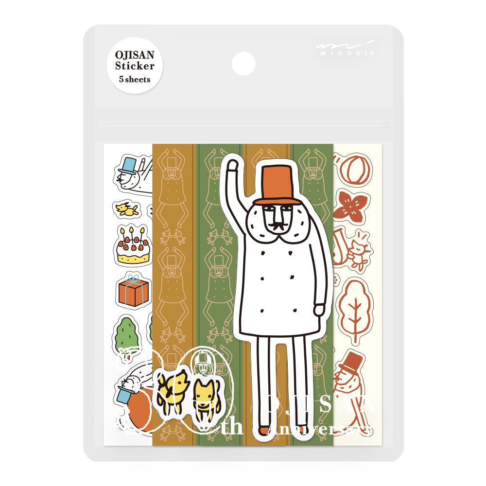 Midori Ojisan 30th Anniversary Decoration Sticker - A