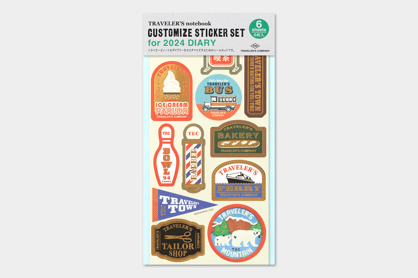 TRAVELER'S Notebook Customized Sticker Set for 2024 Diary