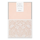 Midori Watermark Letter Set - Flower Pink