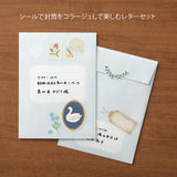 Midori Letter Set Collage Pattern - Bird