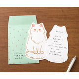 Midori Letter Set Die Cut - Cat