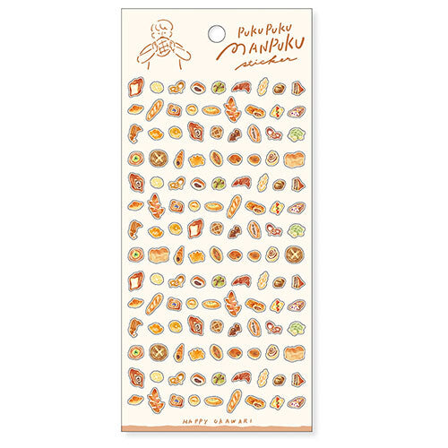 KITERA Sticker Sheet - PukuPuku Manpuku - Bread