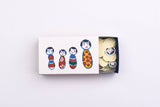 Classiky - Matchbox Small Flake Stickers - KOKESHI Doll