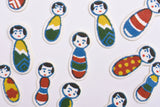 Classiky - Matchbox Small Flake Stickers - KOKESHI Doll