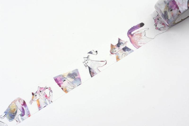 Classiky - Toranekobonbon Washi Tape - Cat Cat Cat - Colors