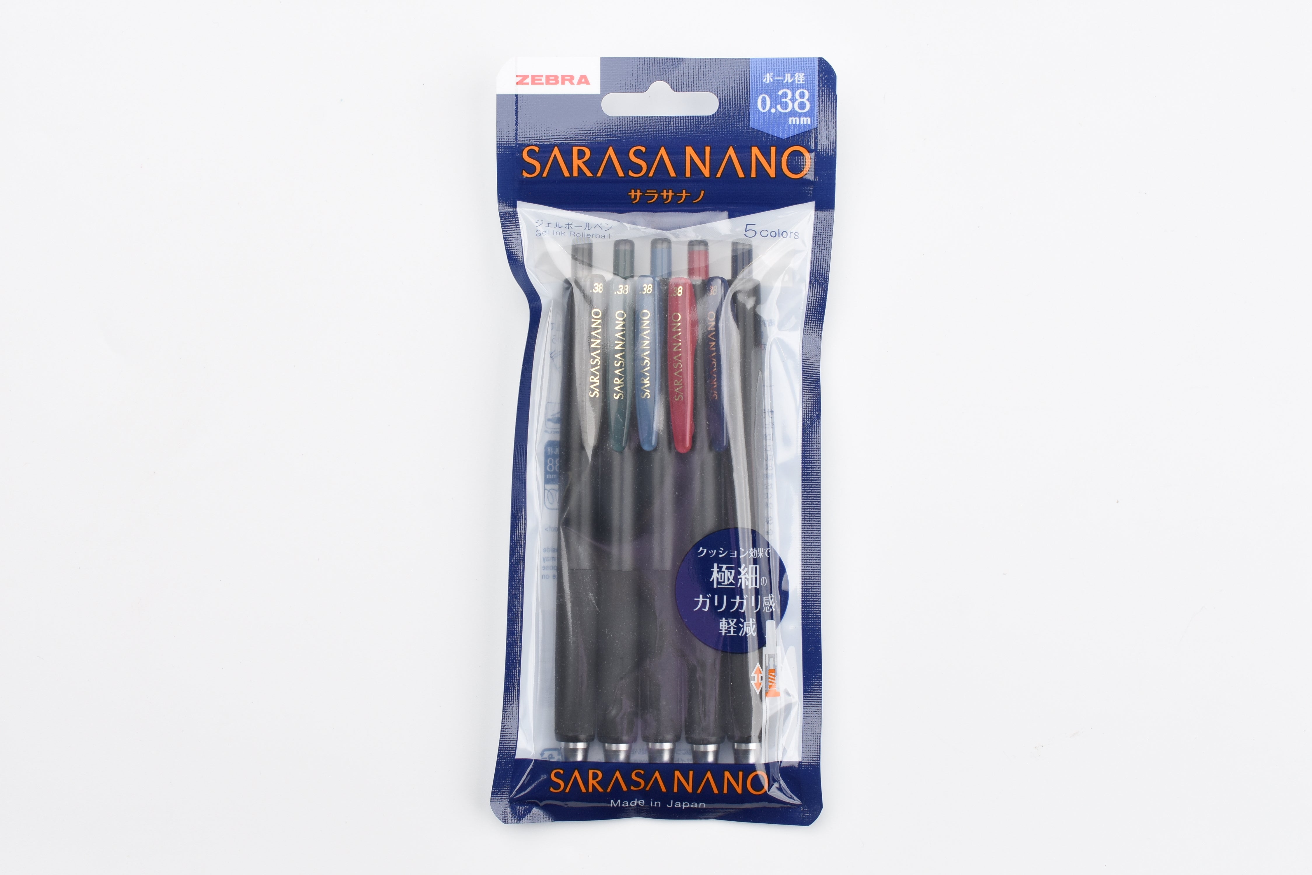 SARASA Nano - Vintage Color - 0.38mm - Set of 5 - V