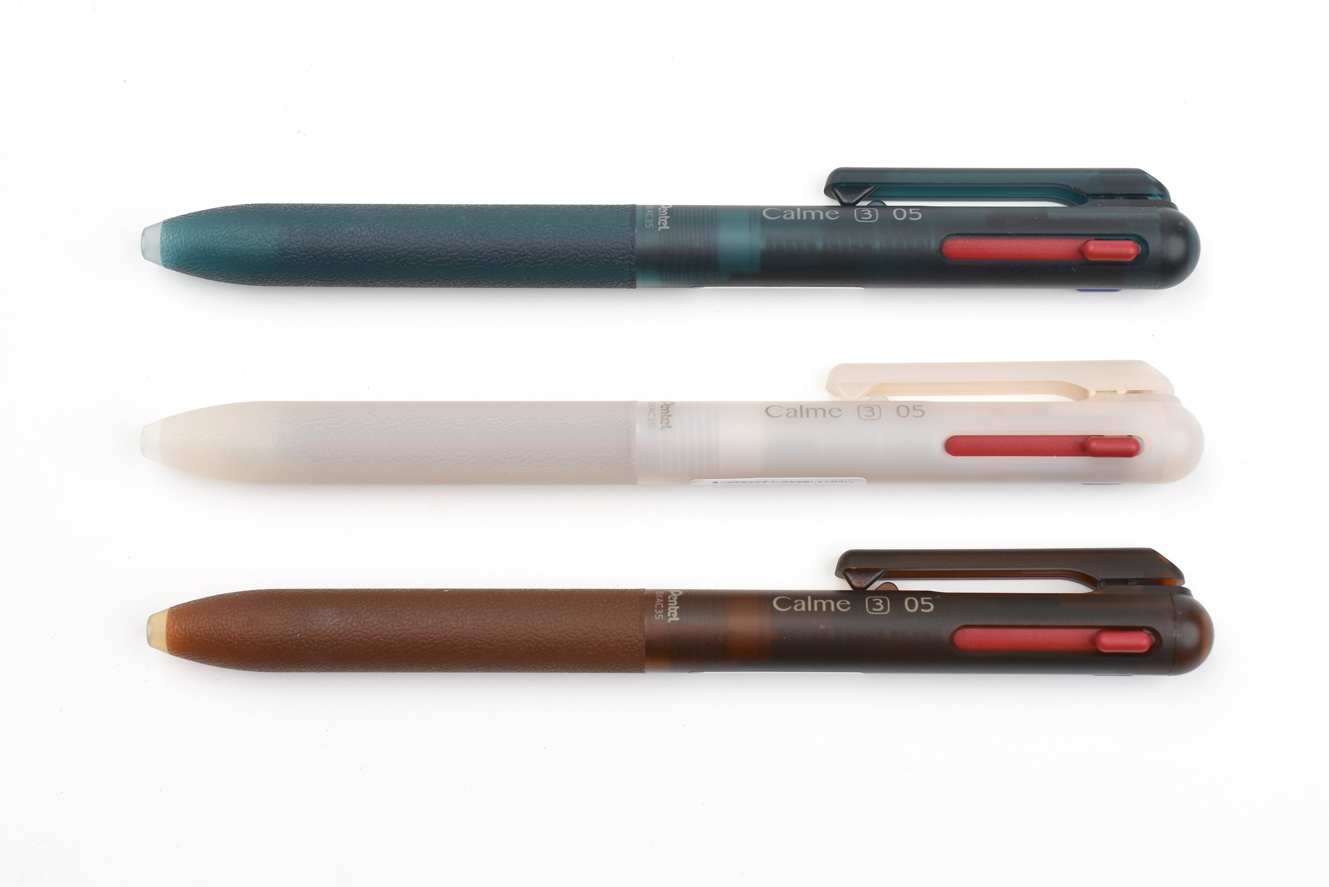 Pentel Calme 3 Colors Ballpoint Pen - Relaxed Frost Series - 0.5mm - Limited Edition