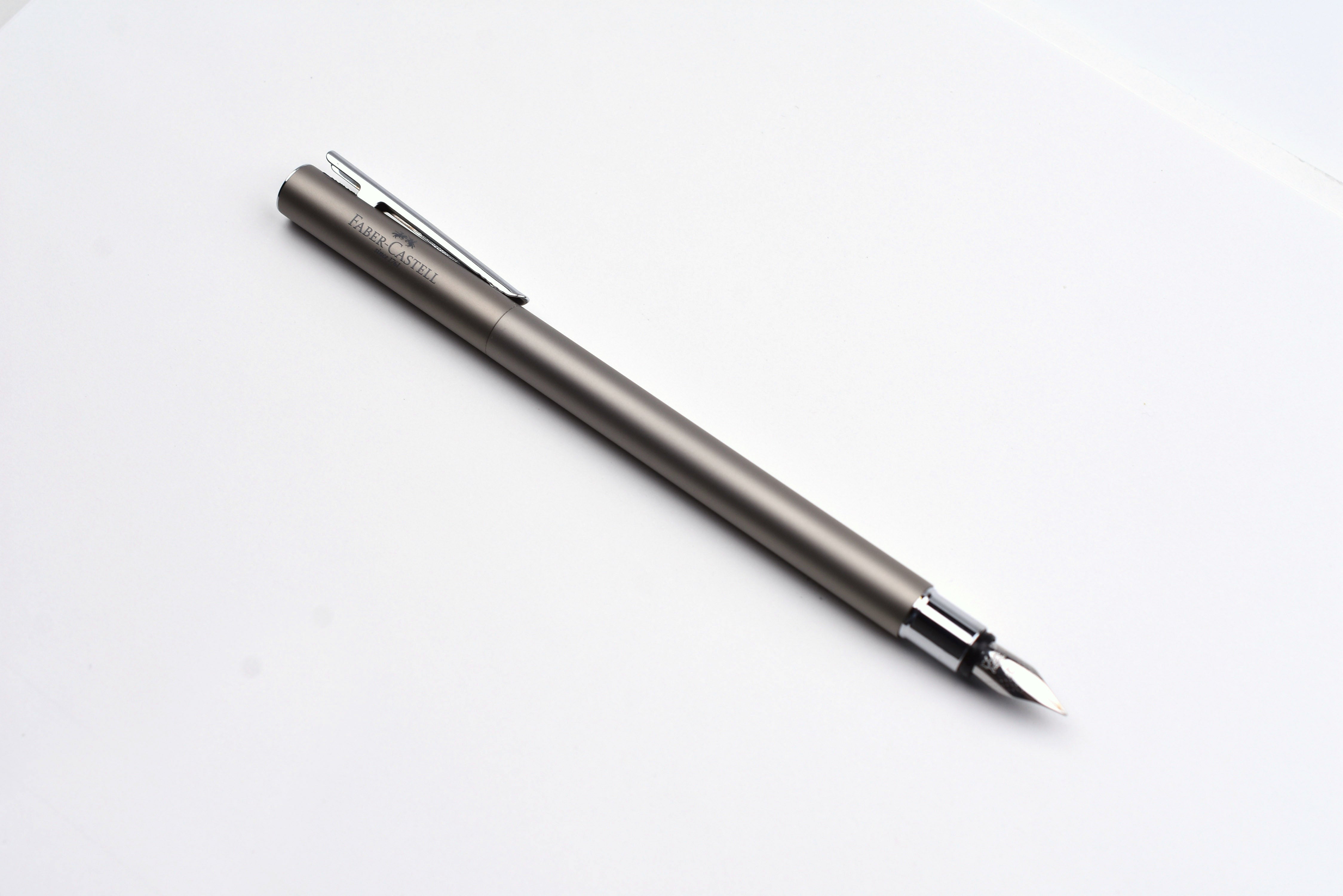 Faber-Castell - Design Neo Slim Fountain Pen - Stainless Steel Matte