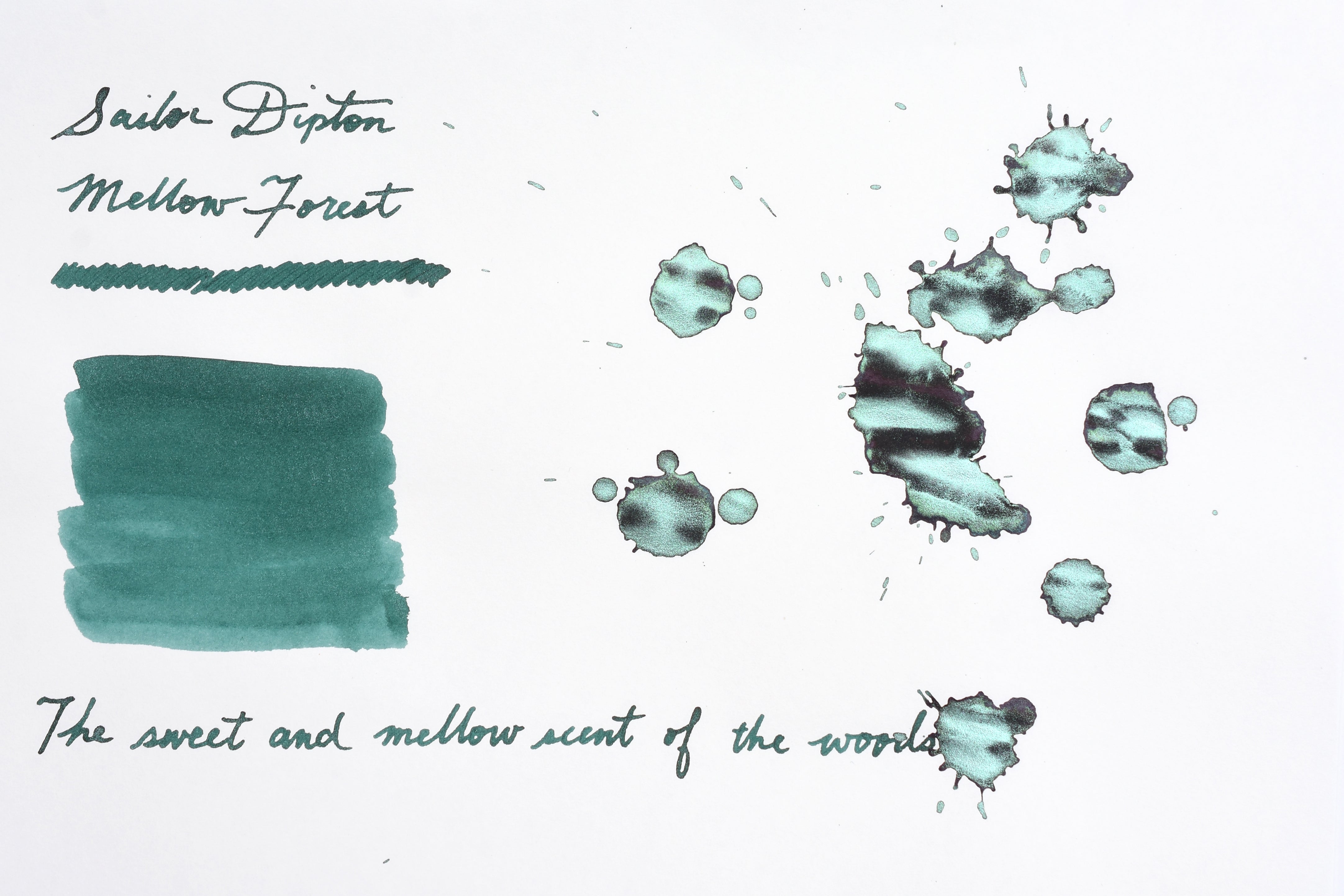 Sailor Dipton Shimmering Ink - Mellow forest - 20mL Bottle