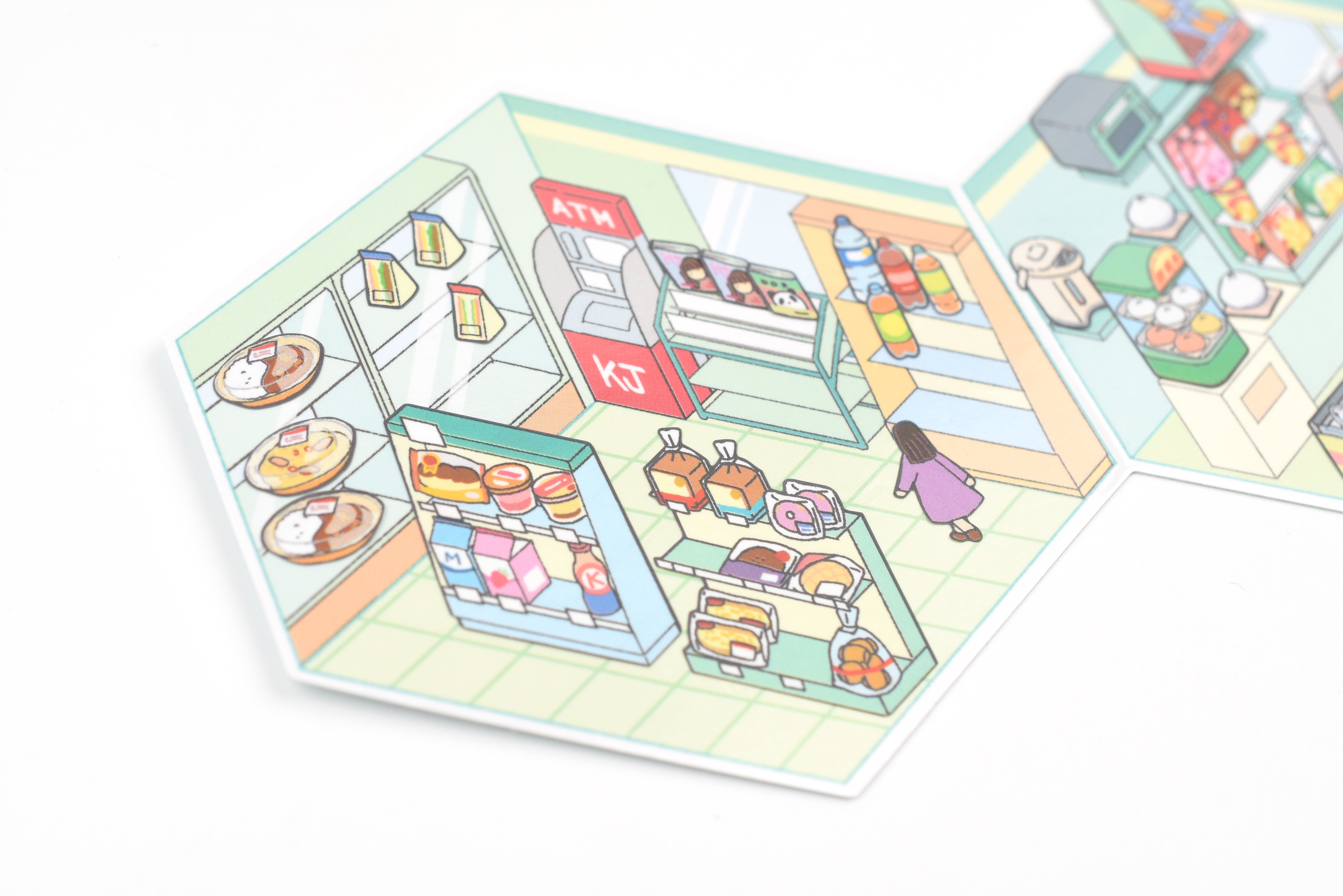 Kamio Room Decoration Sticker Sheet - Small World - Convenience Store