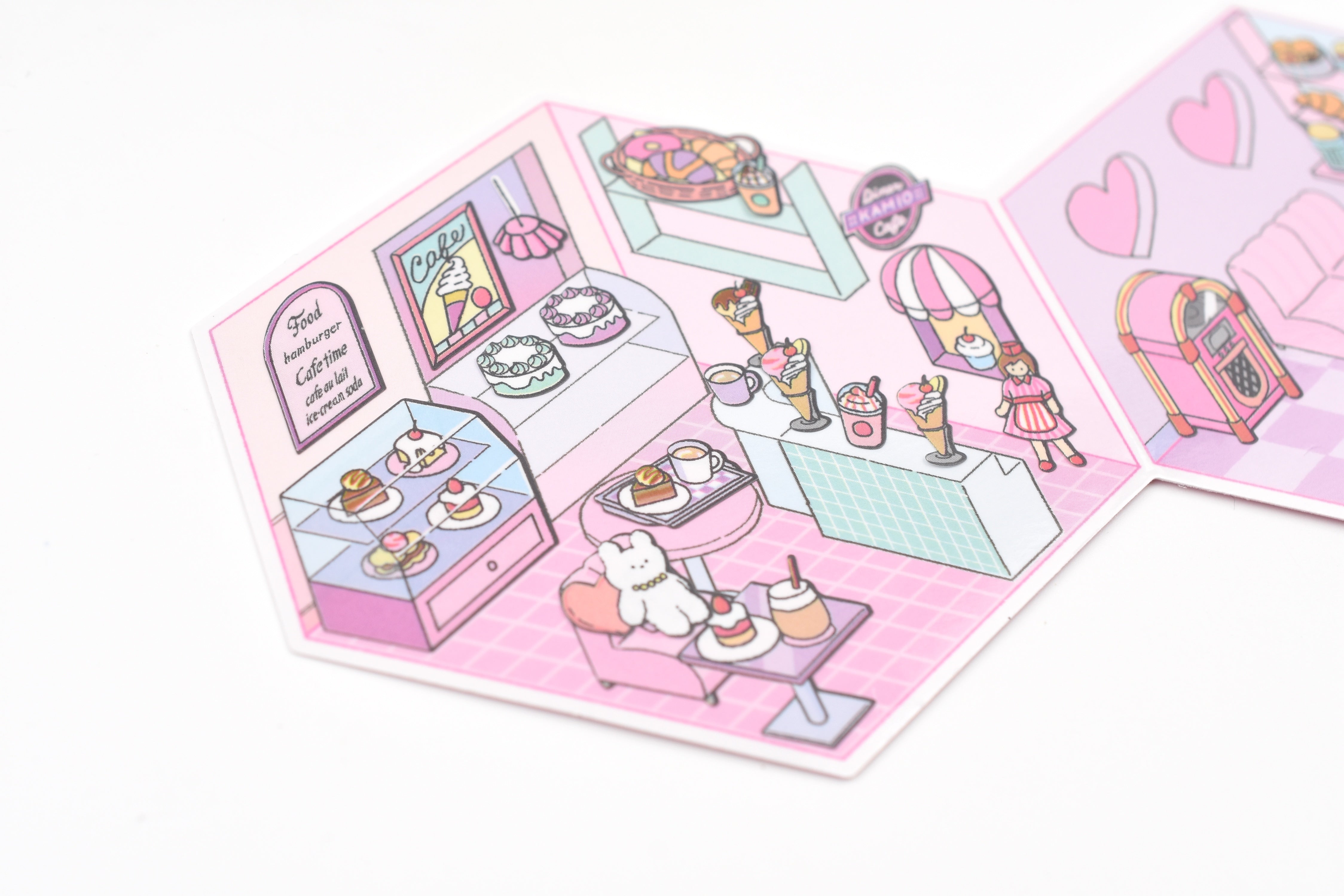 Kamio Room Decoration Sticker Sheet - Small World - Strawberry Cafe