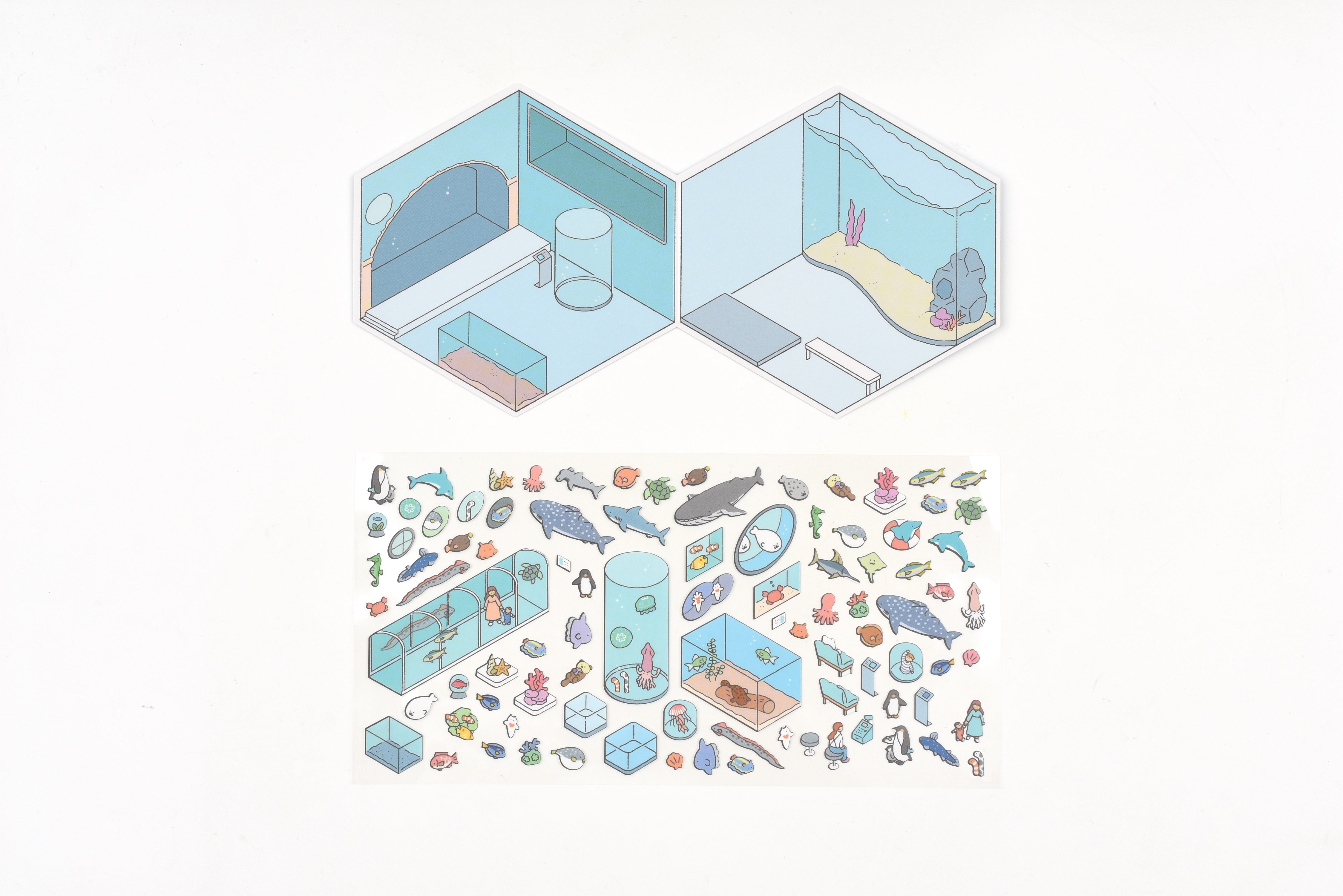 Kamio Room Decoration Sticker Sheet - Small World - Aquarium