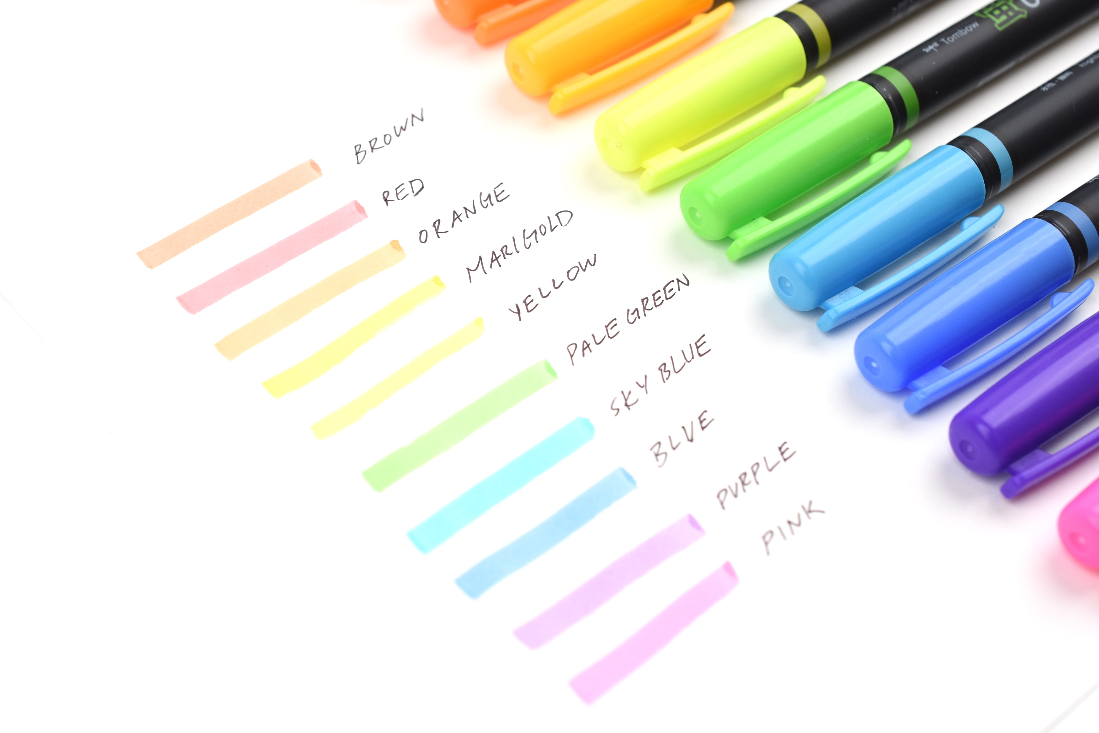 Tombow Hotaru Coat Highlighter - 10 Color Set