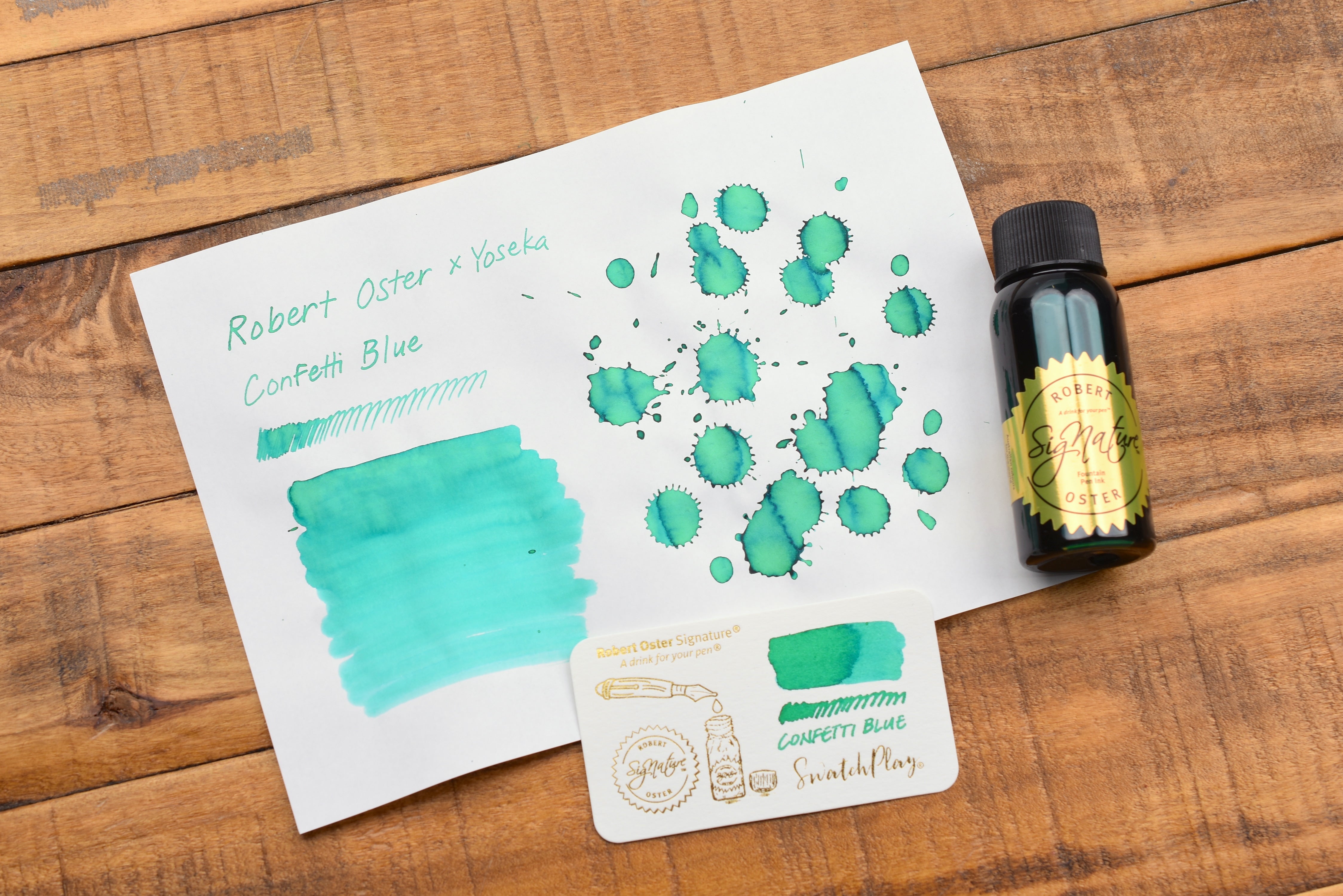 Robert Oster Signature Ink x Yoseka - Confetti Blue - 50ml