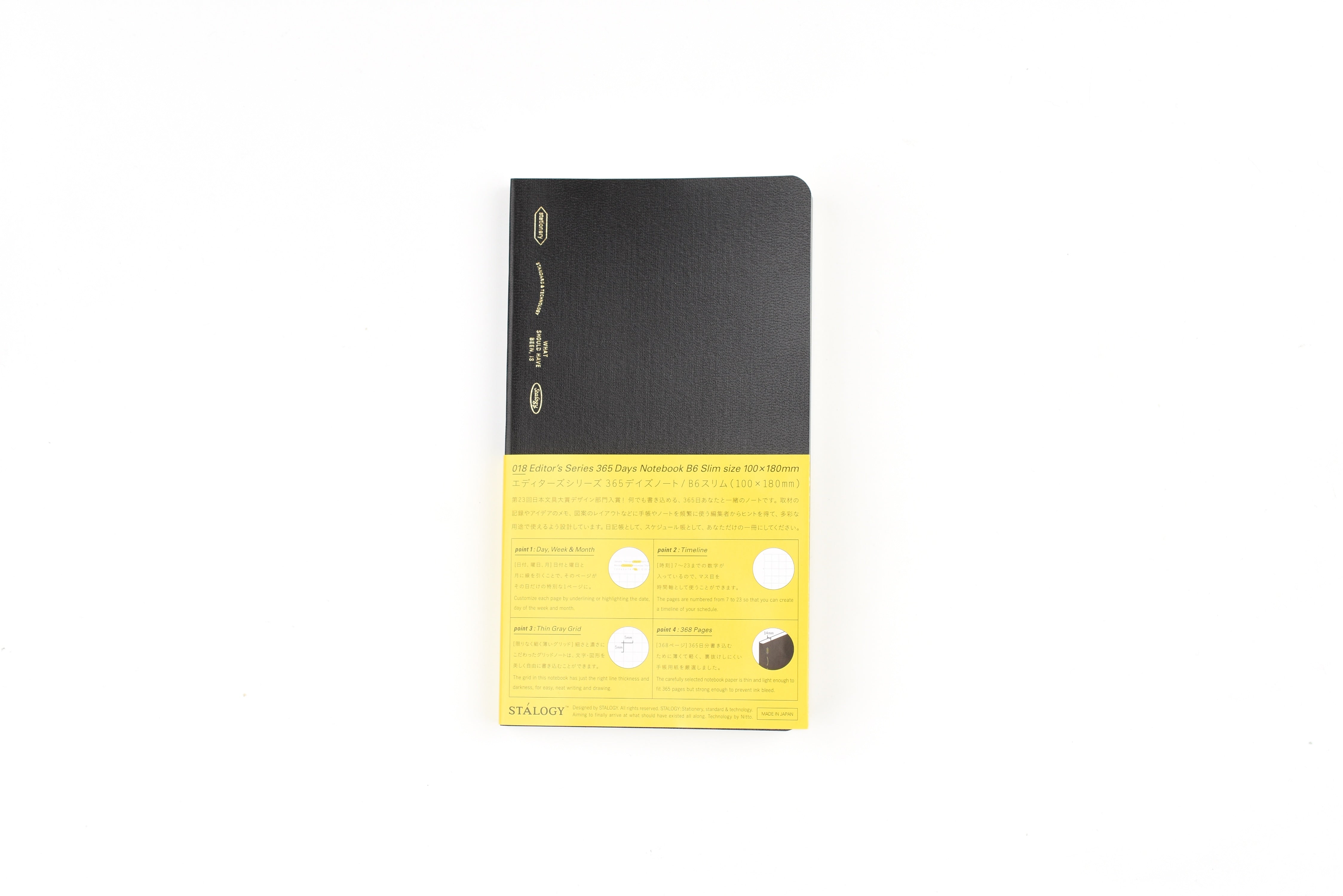 Stalogy Editor's Series 365Days Notebook - B6 Slim - Black