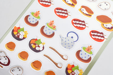 Furukawa Paper Sticker Sheet - Sweets Animal Workshop - Japanese Sweets