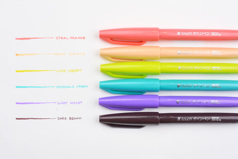 Pentel Touch Brush Sign Pen - Nuance Colors