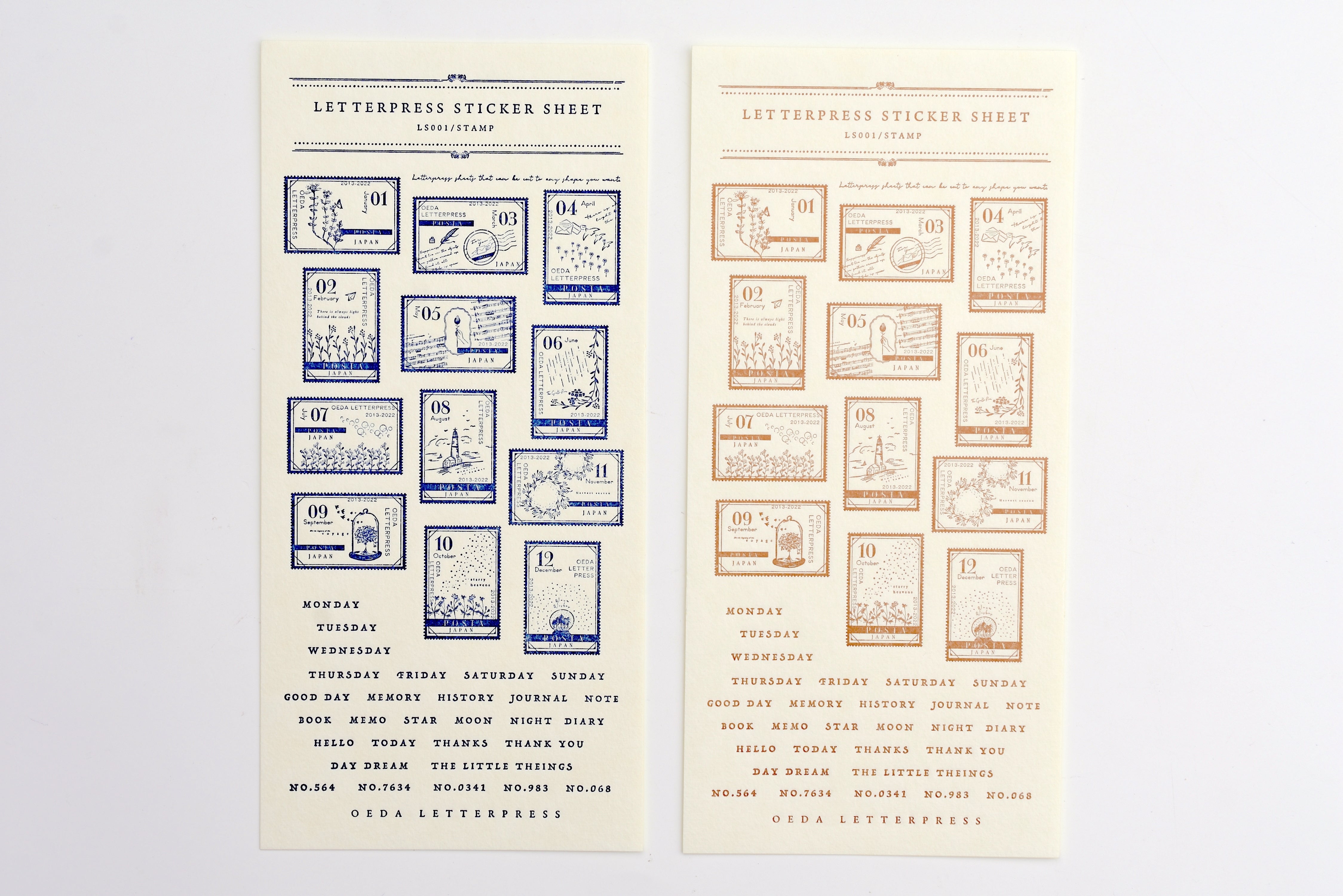 Oeda Letterpress - Sticker Sheet - Stamp