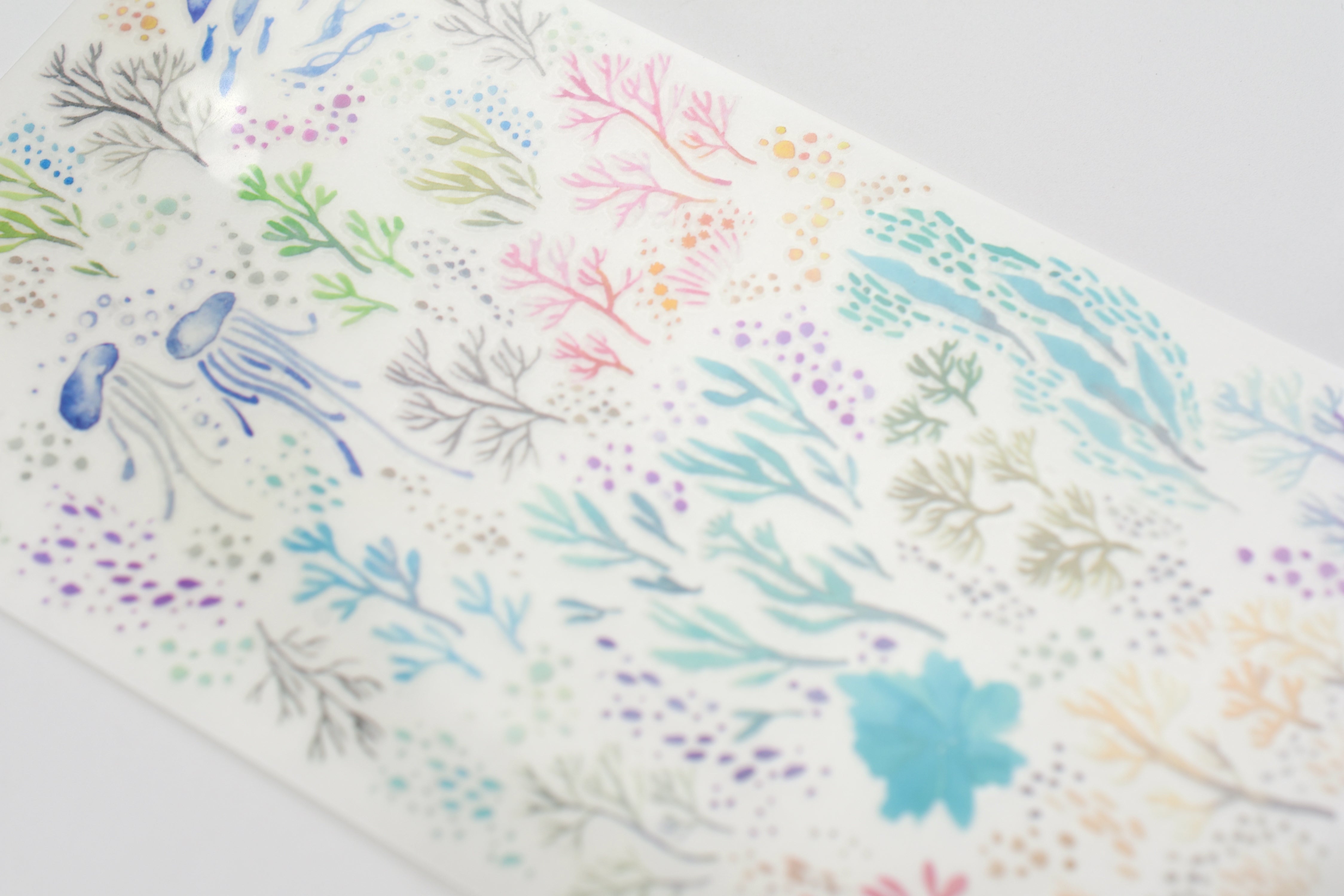 Midori Transfer Stickers for Journaling - Watercolors Sea Motifs