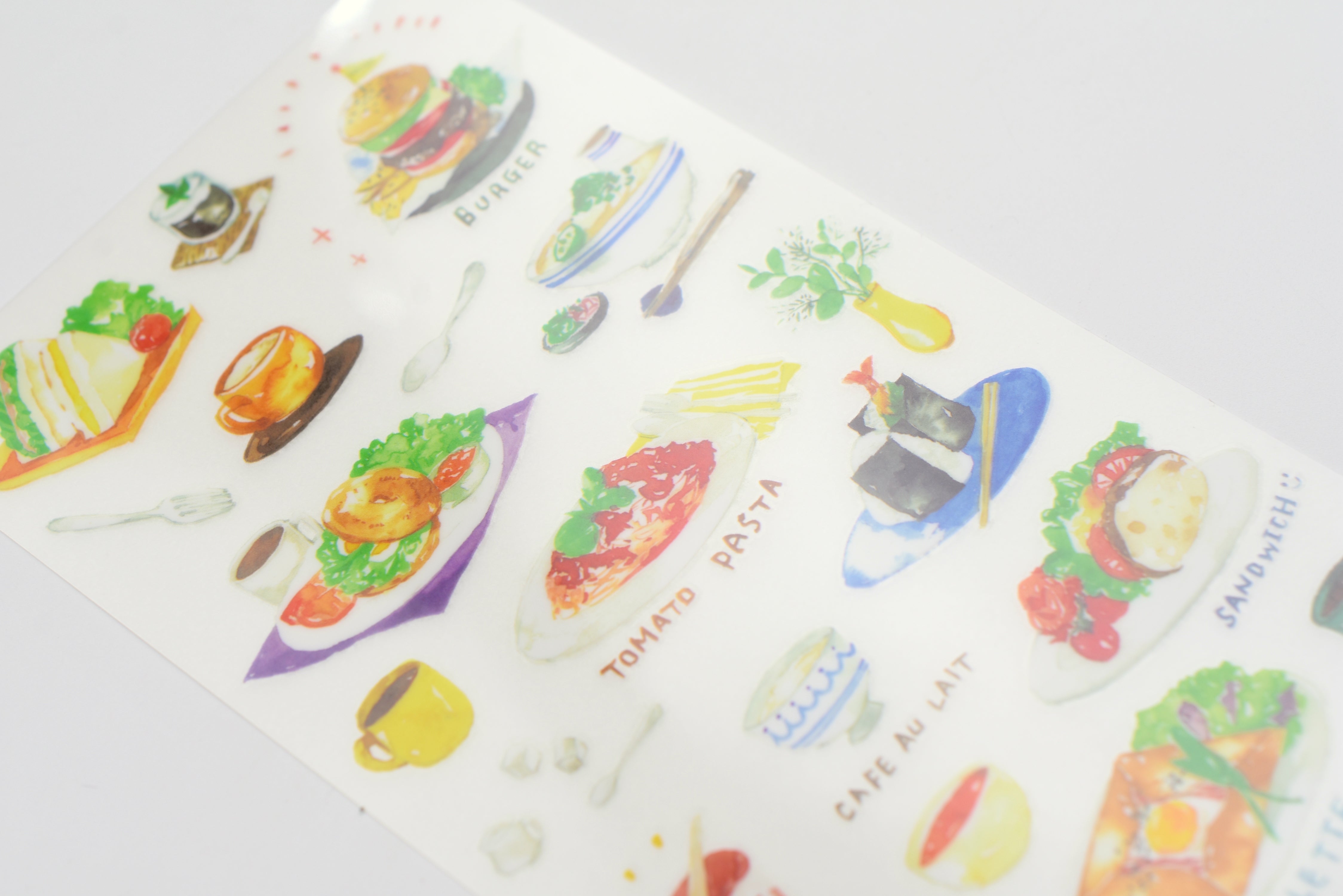 Midori Transfer Stickers for Journaling - Lunch Motifs