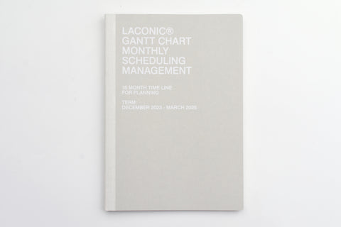 Laconic Diary 2024 Pre.12 - Gantt Chart Monthly - A5