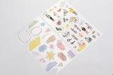 Midori 2 Sheets Planner Sticker - Hanging Out