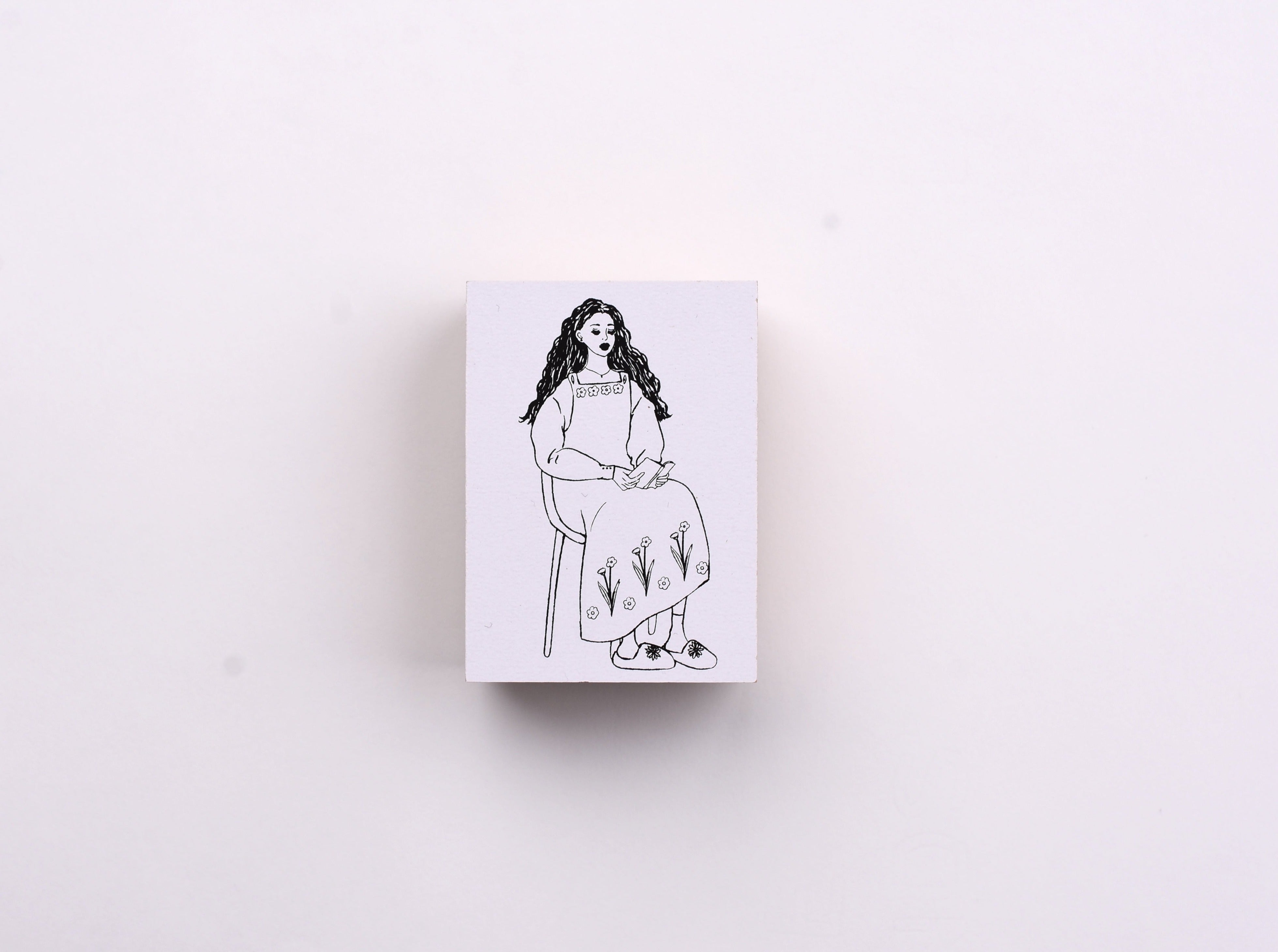 La Dolce Vita Rubber Stamp - Old School Diary Woman