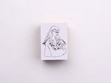 La Dolce Vita Rubber Stamp - Dark Blue Flower Season Girl