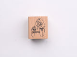 La Dolce Vita Rubber Stamp - Afternoon Tea Girl