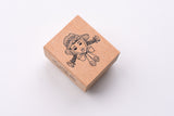 La Dolce Vita Rubber Stamp - Straw Hat with Ribbon Girl