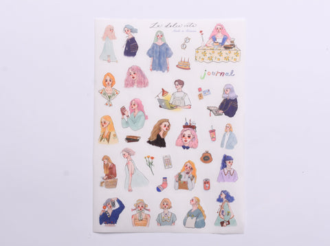 La Dolce Vita A5 Washi Sticker Sheet - Beautiful Existence