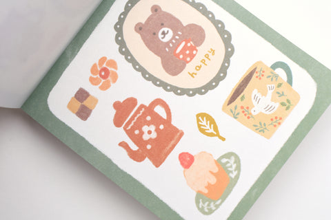 Furukawa Paper Memo Pad - Cup and Bear