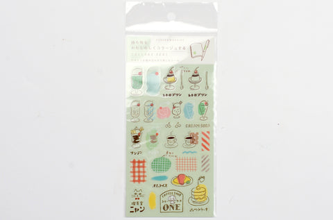 Furukawa Planner Collage Sticker - Retro Cafe