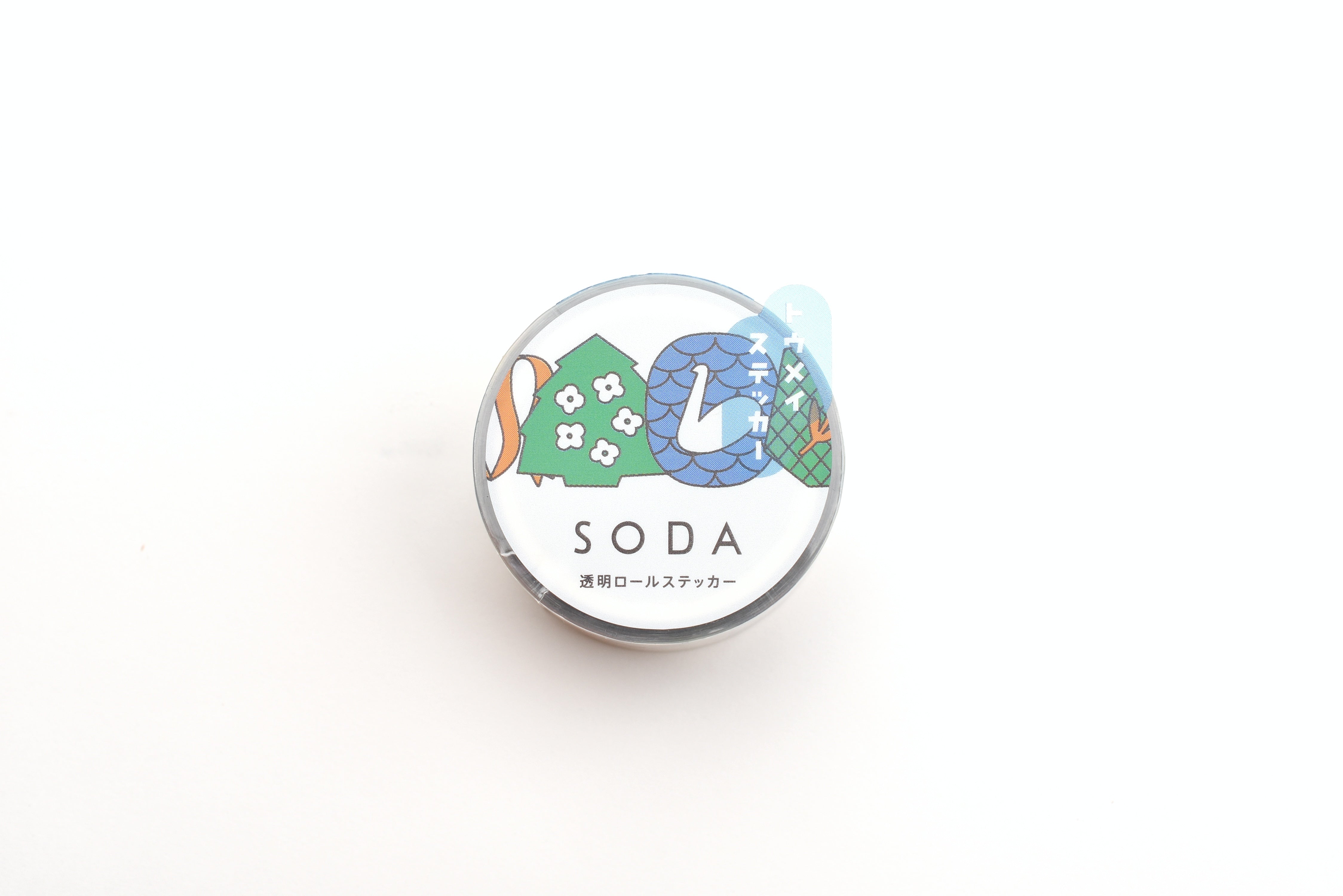 SODA Transparent Masking Tape - Stickers Roll - 20mm - Pin Badge