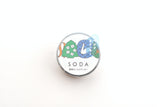 SODA Transparent Masking Tape - Stickers Roll - 20mm - Pin Badge