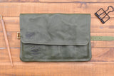 The Superior Labor Leather Roll Pen Case - Yoseka Green