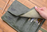 The Superior Labor Leather Roll Pen Case - Yoseka Green