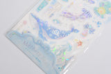 Kamio Foil Stamping Sticker Sheet - Meteore -  Ocean